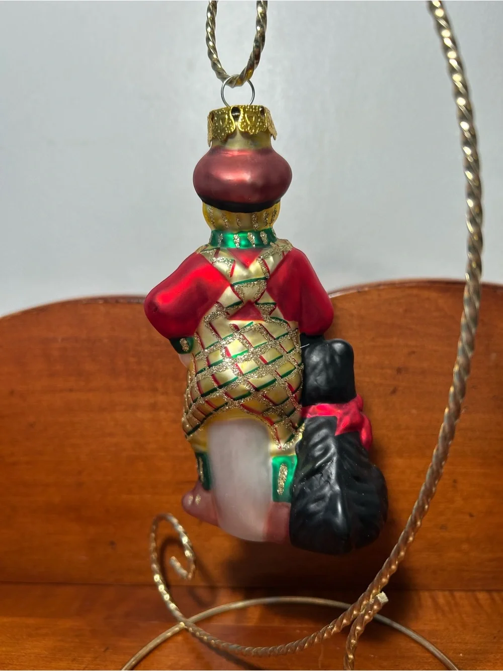 Drummer with Scotty Dog Ornament 5.75” tall x 2.75” wide x 2” depth